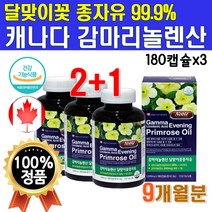 식약처 인증 캐나다 직수입 달마지꽃 종자유99% 1박스 약 3개월분 180캡슐 달맞이씨유 달맞이유 달맞이꽃유 달맞이종자유 감마리놀레산 달맞이오일 달맞이꽃종자 PRIMROSEOIL, 3개(9개월분)