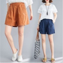 어스뷰티 마 린넨 3부 밴딩 숏팬츠 반바지
