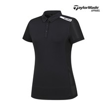 여성 어깨 배색 펀칭 카라 반팔 티셔츠 TWTYL6245-199