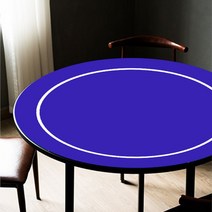 텍사스 홀덤 성인용 보드게임 포커 칩 원형 테이블 포카 카드 트럼프 판 매트, 블루 + 60x60x0.2cm