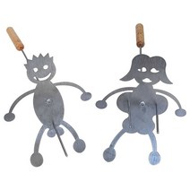 텍사스 바베큐 브리스킷 bbq 그릴 꼬챙이 바베큐그릴 숯불 훈제 캠핑용재미 있은 바베큐, 2개 세트