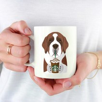 [마이월플레이즈] 로고머그컵가능 포토머그잔 세인트 버나드, 디자인위치:중간