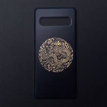 우리일쌍 유광 전통문양 왕을 담은 블랙 골드 곤룡포 디자인 휴대폰 케이스/군인 임관 선물 추천 (3677596), 갤럭시8