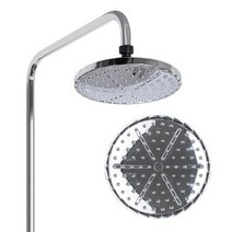 해바라기 대헤드 원형 실버샤워기 욕실 부속 수전, 없음