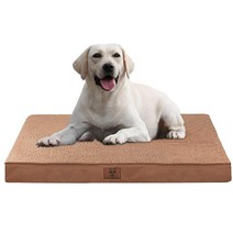 최대 26.2/21.6/45.4kg(50/75/100파운드)의 대형 및 초대형 개를 위한 정형외과 강아지 침대 매트 방수 탈착식 세탁 가능한 커버 포함