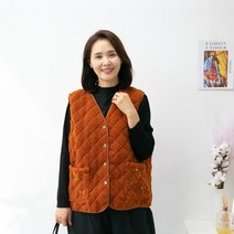 마미소엄마옷 뽀글이조끼 스웨이드 누빔패딩안감 김장조끼 브이넥조끼 데일리조끼 엄마조끼5060 양털조끼