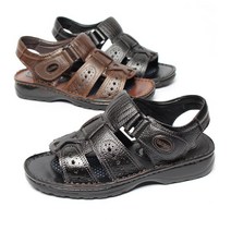 남자샌들 남성 통가죽샌들 여름 운전용 튼튼한 가죽샌들 250-280