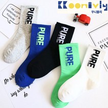 꾸니블리 퓨어스포츠 긴목양말 정말 예뻐! 5켤레세트 긴목양말 멋져요@@@