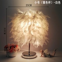 깃털 LED 조명 침실 감성 인테리어 여캠 간접조명 자취방 밝기조절, 밝기조절 O, 깃털 조명 실버스탠드 (소형)