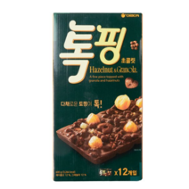 오리온 톡핑 헤이즐넛 앤 그래놀라 초콜릿, 50g, 12개