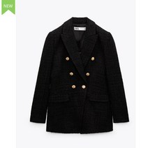 ZARA 자라 st 스타일 가을 여성 잔향 버클 장식 텍스처 정장 코트 02761257800 2761257