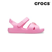 [크록스(CROCS)] [크록스] 키즈 크로스 스트랩 샌들 핑크 206245-669