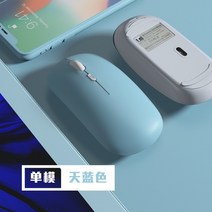 Oleo 자동 무선 마우스 블루투스 무선 컴퓨터 Mause 핑크 그린 인체 공학적 미니 마우스 USB 광학 마우스 PC 노트북, 01 lanya-blue