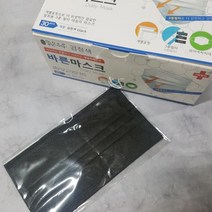 맑은하루 바른마스크 개별포장 검정 대형 30p, 단품