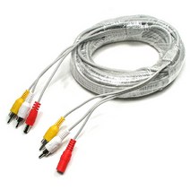 [RA†]Coms CCTV 케이블 15m - 2RCA + DC 5.5 전원 회색 CCTV부품 CCVT카메라 CCTV용품 감시 CCTV악세사리 보안TV▨_ea, ε본상품ε