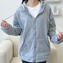 고등학생 기본 필수템 그레이 기모 후드 집업 방한 심플 데일리 편한