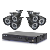 JWC CCTV 자가설치 400만화소 6채널CCTV 세트(2테라 하드장착), 6채널 CCTV세트  20mX3개와 30mX3개