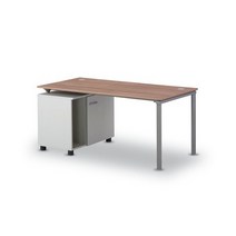 SF 수납장 부착형 사무용책상 1200, 좌형／화이트