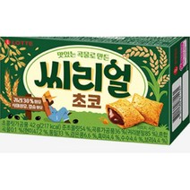 칠성 스낵바 회사간식 탕비실간식 맛있는 곡물로 만든 롯데 씨리얼 초코 간식박스 과자세트 대용량과자 42G 5개, 10세트