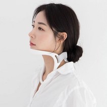 바른자세 밀당넥 라이트 넥서포터 SNPE 스트레칭 넥키퍼 거북 목 교정, 화이트넥서포터, 1개