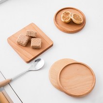 원목컵받침 커피컵받침 고급나무 우드 코스터 홈카페 100290EA, 3-티코스터-사각