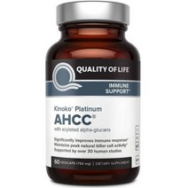 Quality of Life Labs 키노코 플래티넘 AHCC 750mg 60캡슐