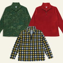 3장세트 반집업 후리스 긴팔 티셔츠 플리스 폴라티 상의