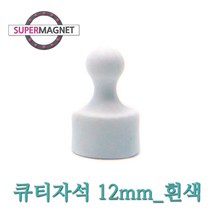 ND 네오디움 메모 큐티 홀더 자석 메모홀더 스템프 자석, 605_큐티_불투명_D12_흰색_1개