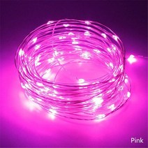1M 2M 5M 10M USB 전원 LED 문자열 조명 실버 와이어 요정 갈 랜드 새 해 장식 웨딩 크리스마스 홈 룸, [07] Pink, [02] USB 5M 50LEDs