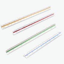 스케일자 15cm 30센티 삼각스케일 인테리어 건축용 지도 척도 배율, 30cm - 저배율