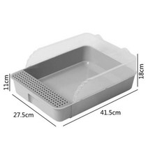 고양이 강아지 장난감 이불 담요스크레치 스크레치 자동 식사용기 자기 청소 쓰레기 샌드 박스 화장실 배설물 훈련 안티 스플래쉬 트레이 인플루언서용, Gray