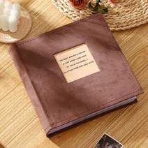 웨딩앨범 포토앨범 200 사진 6X4 인치10X15cm PU 커버 포켓 포함5X35 quot127X95cm 및 메모 영역 Interstitial White Inside Album, brown