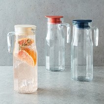 락앤락 [본사]락앤락 [1+1] 커브드 유리 물병 1.2L 총2개 (레드/아이보리/네이비), 레드1+1