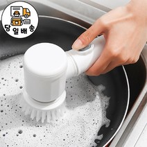 전동 청소솔 도구 화장실 용품 욕실 바닥 타일 청소 브러쉬, 하얀색 (본체포함)