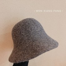 두꺼운 모직 페도라 자녀 패션 빈티지한 니트 어부 버킷햇 여성겨울모자 가을여자모자 겨울패션모자 예쁜겨울모자 햇모자