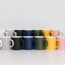 위즈라인 무광 머그컵 중머그 빅머그 7컬러, 1.중머그 (400ml), 그린