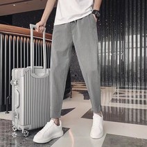 스트레이트 바지 격자 편한 수트 클래식 결혼식 구김없는 일자 슬랙스 남성 스트라이프 정장팬츠