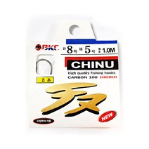 백경 BK-307 지누카드 1m 묶음바늘/감성돔+, 7호바늘 4호라인