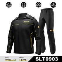 바이크부츠오토바이 비옷 방수 바이커 레인 커버 여성 남성 자켓 바지 캠핑 하이킹 낚시 의류, 07 SLT0903-Black