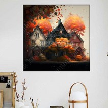 보석 비즈 십자수 꽃나무 정원 풍경 대형 DIY 구어도 디즈니 공예 명화 해바라기 구슬