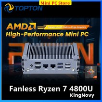 2023 AMD Ryzen 7 4800U 팬리스 미니 PC8 코어 16 스레드 베어본 PC 데스크탑 게임용 컴퓨터 윈도우 11 HTPC 2x4K WiFi6, [03] Ryzen 7 4700U, [02] AU, [08] 32GB DDR4 2TB NVMe