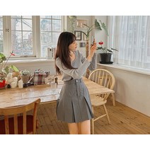 [리리앤코] 쿠비밍 맞주름 미니 스커트