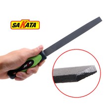 평줄 손잡이 일체형 8인치 야스리 200mm 20cm 철공용줄 평형 중목 보통날 황목 거친날 쇠줄 조줄 철공줄 플랫 평평한 줄 반원 연삭 가공 끝 맺음, 사카타 평줄 8인치 중목(보통날)