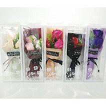 유치원 졸업식 졸업선물 비누 꽃다발 졸업 학교 입학식 발렌타인데이 선물 꽃 생일 여친 프로포즈, 장미 체리핑크