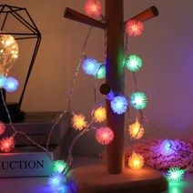 30구 눈송이 가랜드전구 3.3M 믹스컬러 장식줄전구, 단품