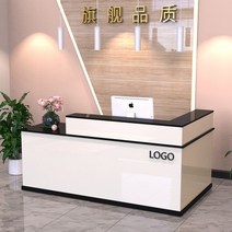 인포 안내 데스크 카운터 테이블, 검은색 도료가 칠해진  좌회전(우회전