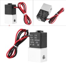 Dc 12V 24V 솔레노이드 밸브 1/4 1/8 2 정상 폐쇄 스트레이트 작동 공압 밸브, 02 1/4