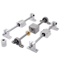 리니어 가이드 서버 구축 서버랙 레일 시설 프린터 세트 리드 스크류 길이 선형 샤프트, 400mm, 리드 1mm 모터 없음