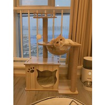 캣츠드림 캣타워 고양이 등나무 캣폴 원목 직조, 간단한 스타일