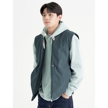 [빈폴] [RDS인증] 그레이 나일론 옥스포드 조직 구스 다운 집업 베스트 (BC2938AV23)